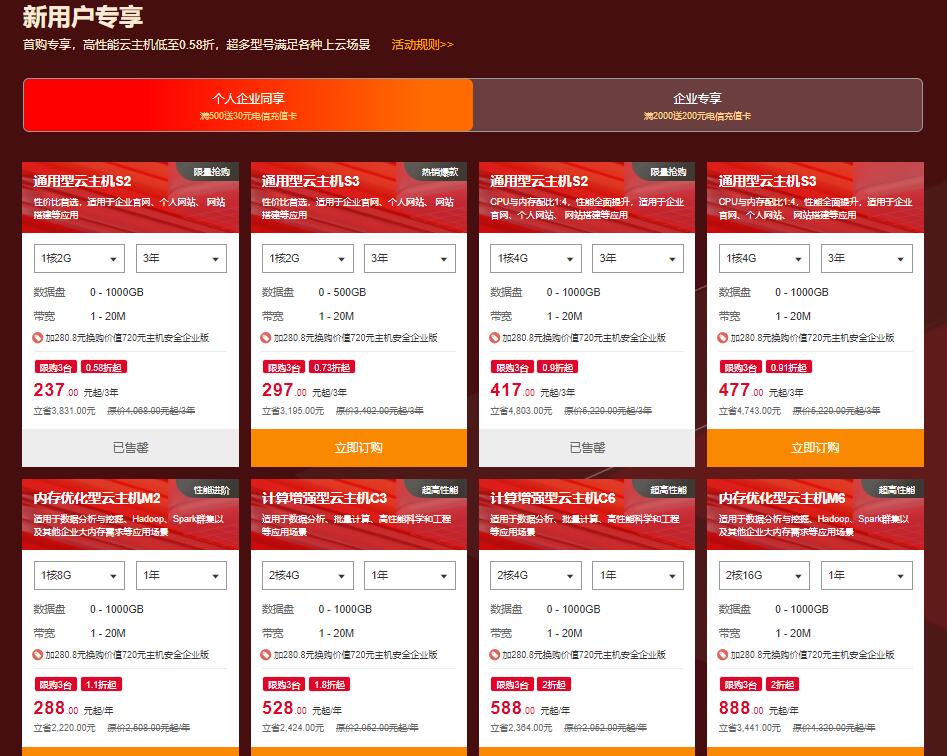 517电信日国内三大通信商云主机比较 天翼云低到没朋友可入手