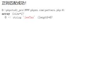 PHP正则表达式修正符i使用截图