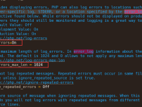 PHP错误日志PHP配置文件中的默认设置参数截图