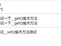 使用`__get()`和`__ste()`方法的实例代码截图