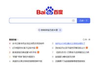 百度搜索首页展现结果